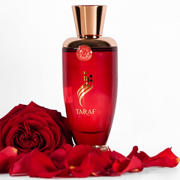 Arabian Oud Taraf perfume with red roses