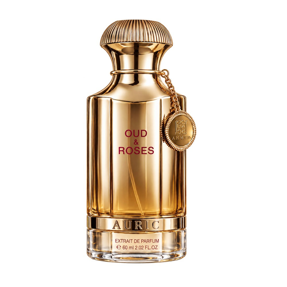 Ahmed Al Maghribi Oud & Roses Auric Extrait de Parfum 60ml bottle