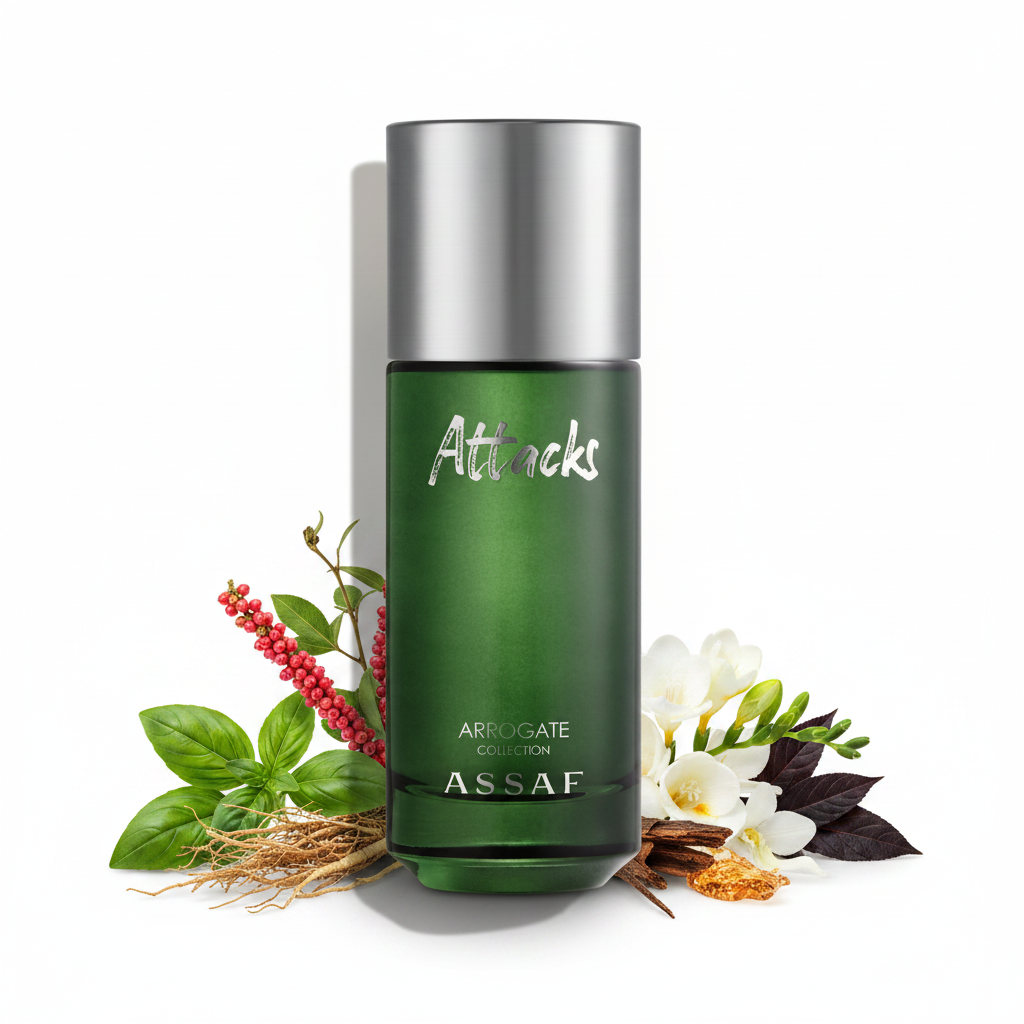 Assaf Attacks perfume with basil, pepper and white flowers