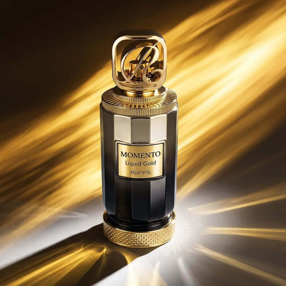 Riiffs Momento Liquid Gold perfume lifestyle